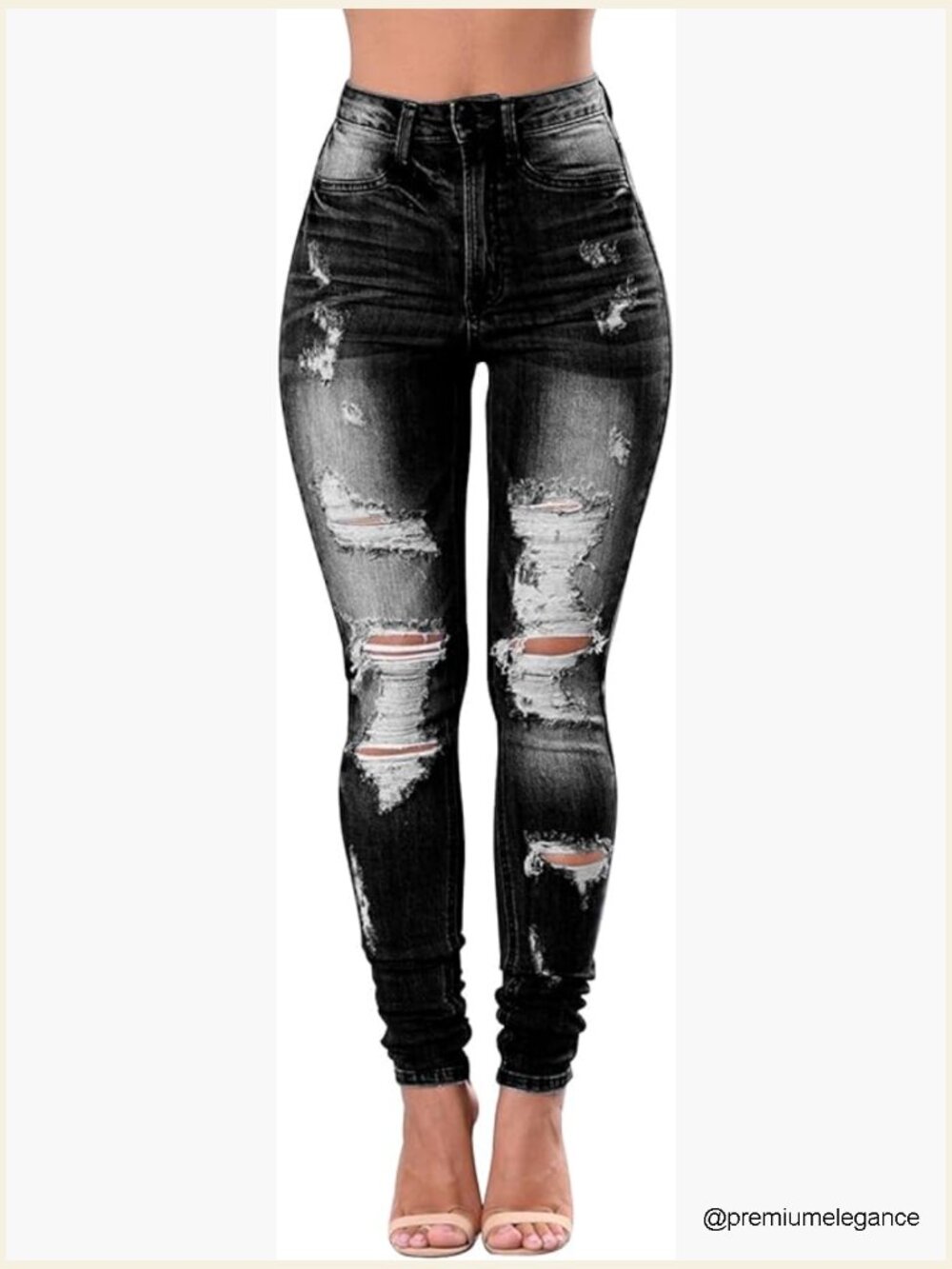 High Waisted Skinny Stretch Butt Lifting Jeans